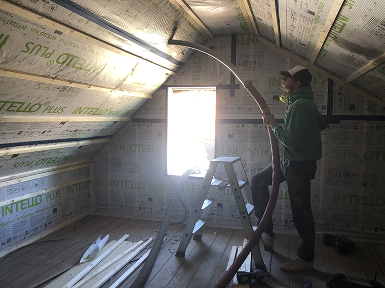 inblazen met cellulose - Wippelgem